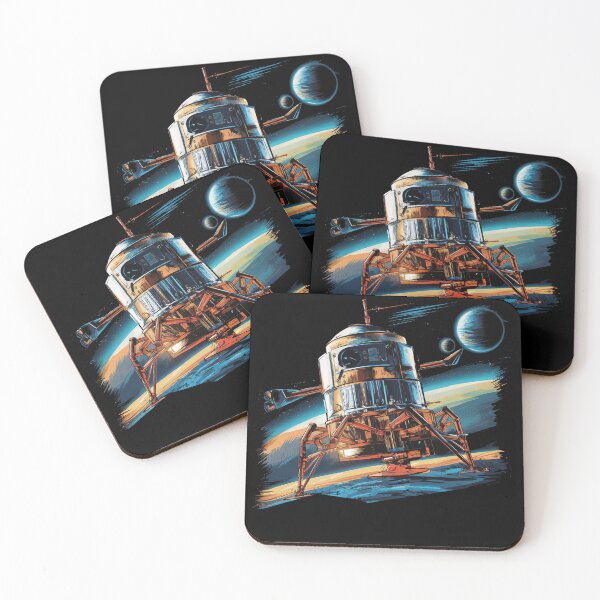 Item preview, A lander exploring an alien planet designed and sold by desinganddecor.