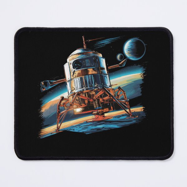 Item preview, A lander exploring an alien planet designed and sold by desinganddecor.