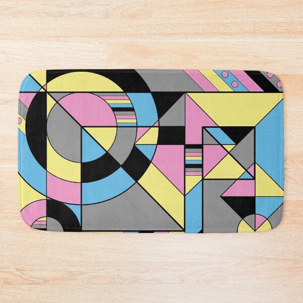 Item preview, Polygender Pride Abstract Geometric Pink Yellow Blue Black designed and sold by JoyfulJen.