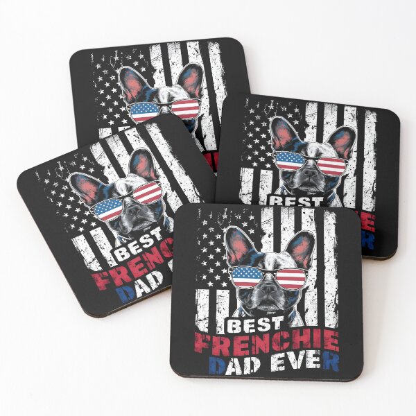 Item preview, Best Frenchie Dad Ever American flag USA Vintage designed and sold by MTRBSK11.