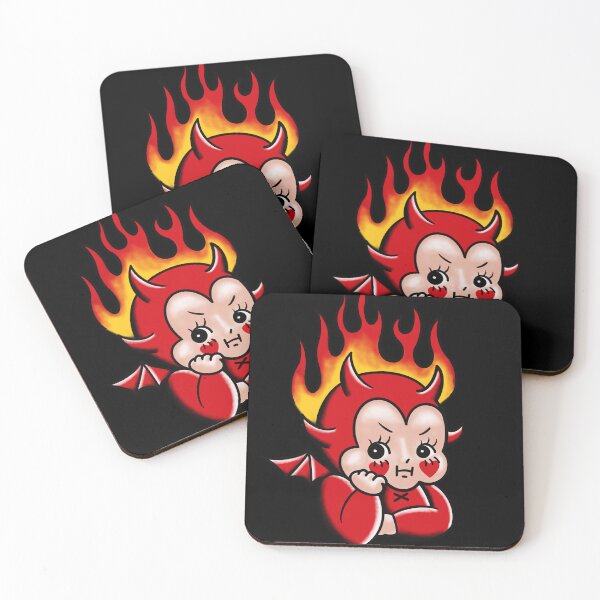 Item preview, Vintage cute Halloween baby devil tattoo designed and sold by VeryEnglishGent.