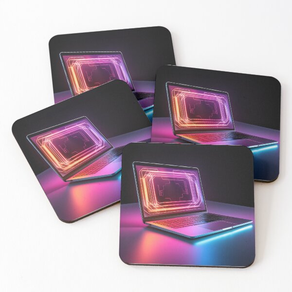 Item preview, Laptop with Neon Border designed and sold by homydesign.
