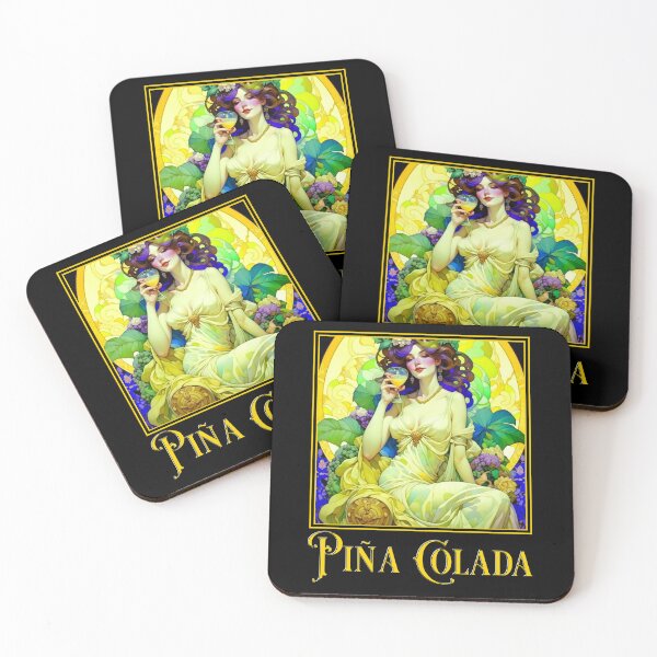 Item preview, Art Nouveau Pina Colada designed and sold by HolidayBug.