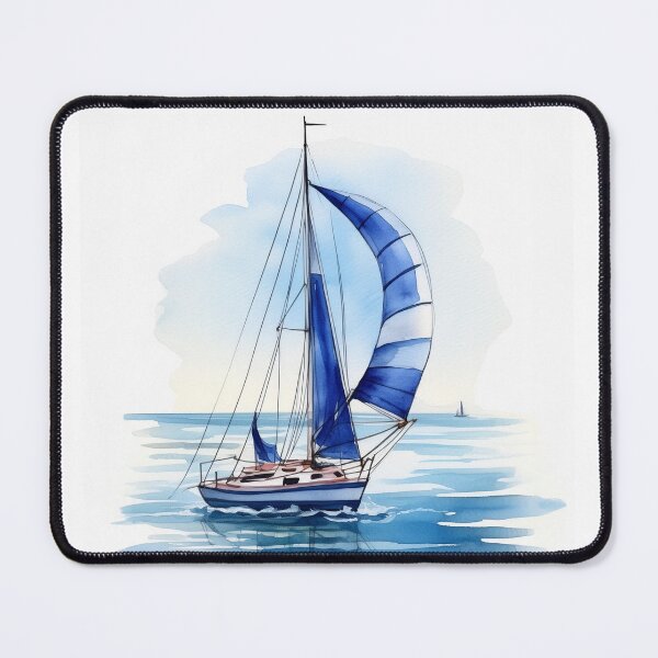 Item preview, Blue Sailboat on Waves designed and sold by homydesign.