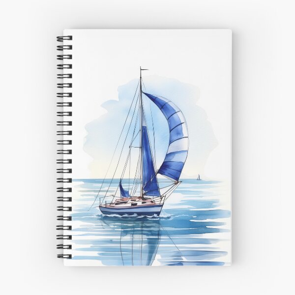 Item preview, Blue Sailboat on Waves designed and sold by homydesign.