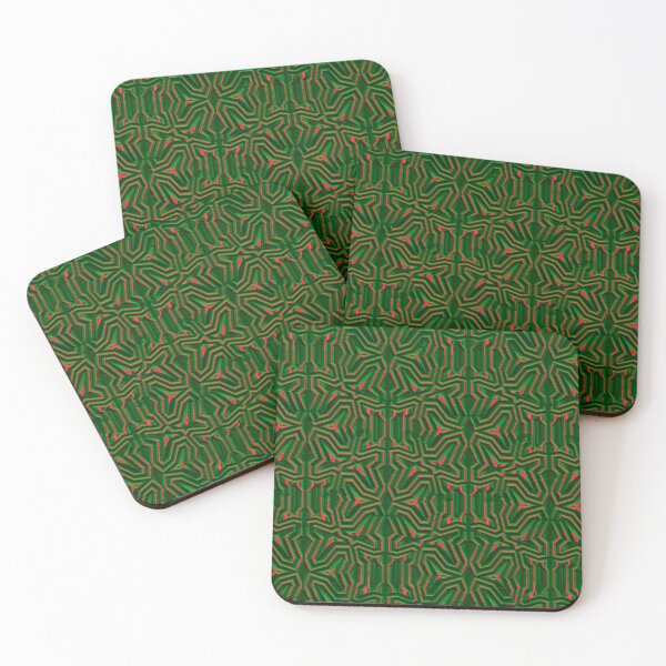 Item preview, Green and Red SciFi Pattern designed and sold by TheRulerofEarth.