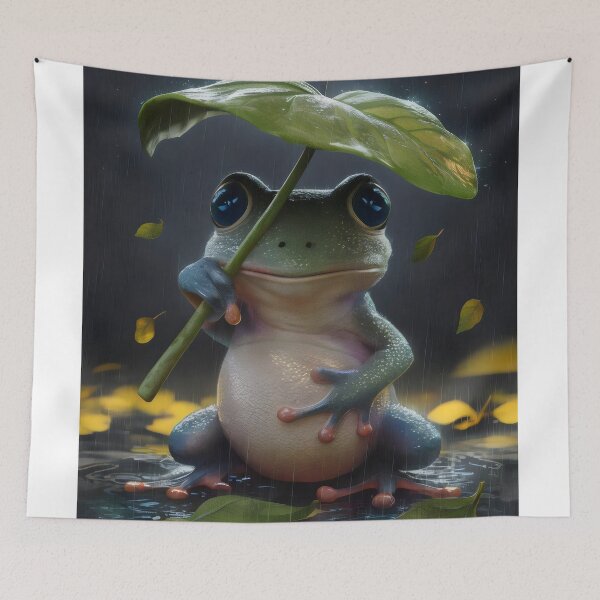 Item preview, Frog with an umbrella. designed and sold by MyHappyArtShop.