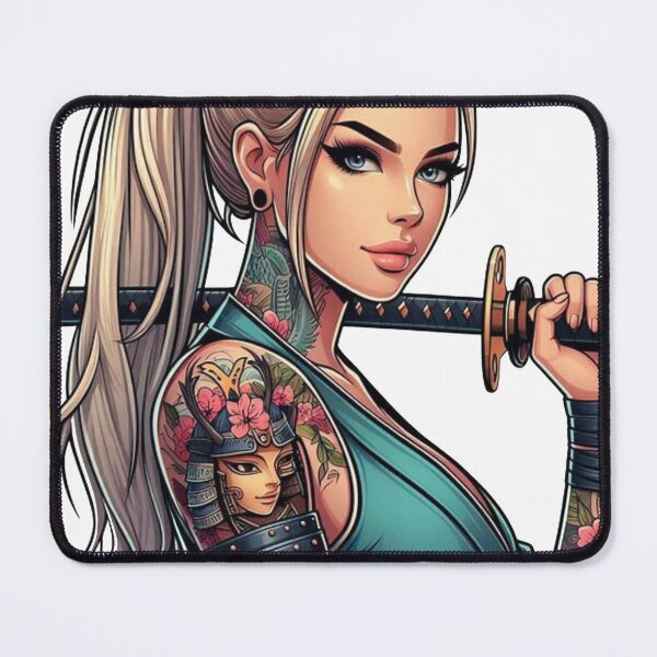 Item preview, Ink & Honor blonde tattoo samurai with katana designed and sold by DudzDesignz.