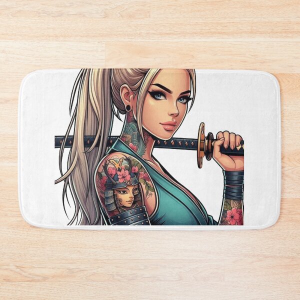 Item preview, Ink & Honor blonde tattoo samurai with katana designed and sold by DudzDesignz.