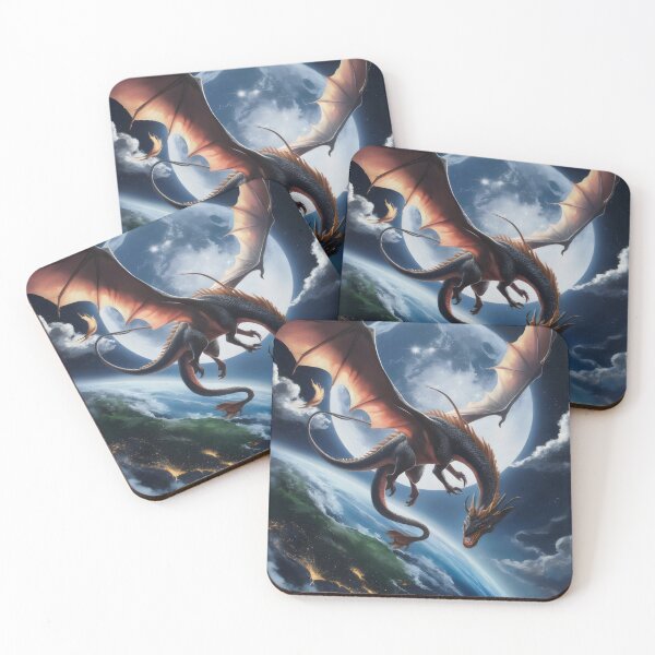 Item preview, Dragon flight in the moonlight. designed and sold by MyHappyArtShop.