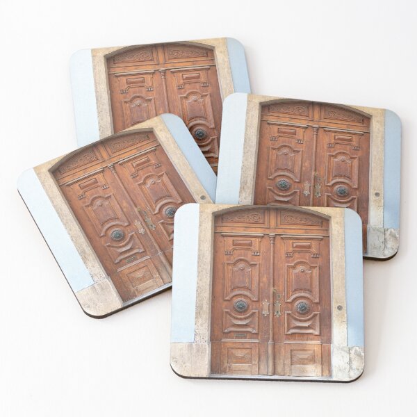 Item preview, The brown door nr. 19 in Alfama, Lisbon, Portugal - wooden dubble door - street and travel photography designed and sold by Christa Stroo Photography.