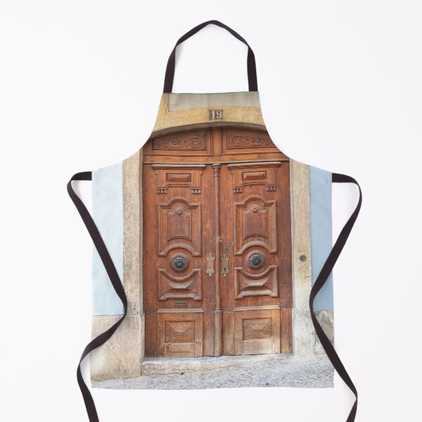 Item preview, The brown door nr. 19 in Alfama, Lisbon, Portugal - wooden dubble door - street and travel photography designed and sold by Christa Stroo Photography.