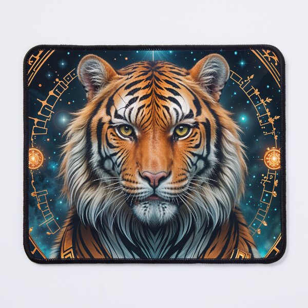 Item preview, Magical Galactic Space Tiger Animal Portrait designed and sold by TheArtOfPat.