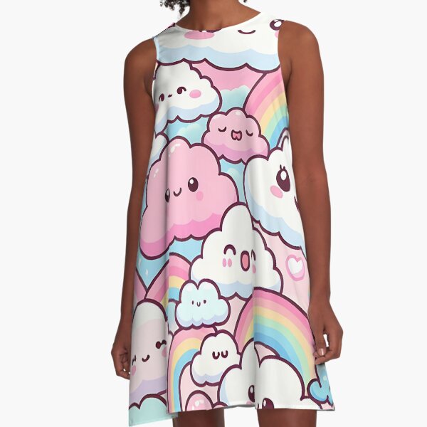 Artikel-Vorschau von Kawaii Wolken und Regenbögen in Pastelltönen, designt und verkauft von Mariana Piana.