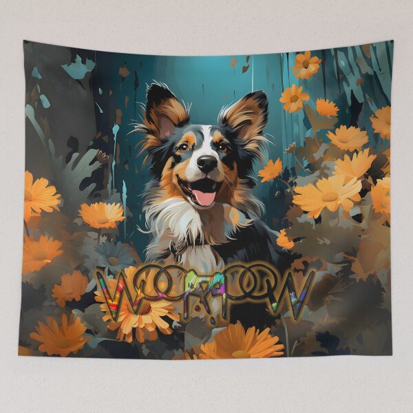 Item preview, Floral dog adventure designed and sold by Woof-WoofSK.