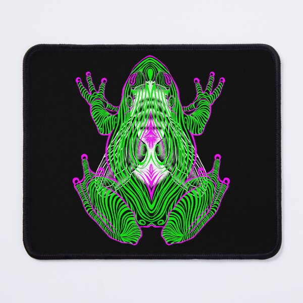 Item preview, Trippy purple and green frog and fly designed and sold by isabelthwaites.
