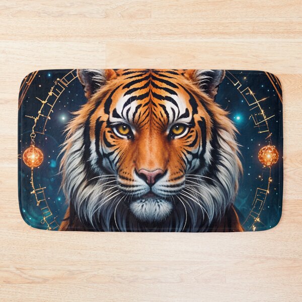 Item preview, Magical Galactic Space Tiger Animal Portrait designed and sold by TheArtOfPat.