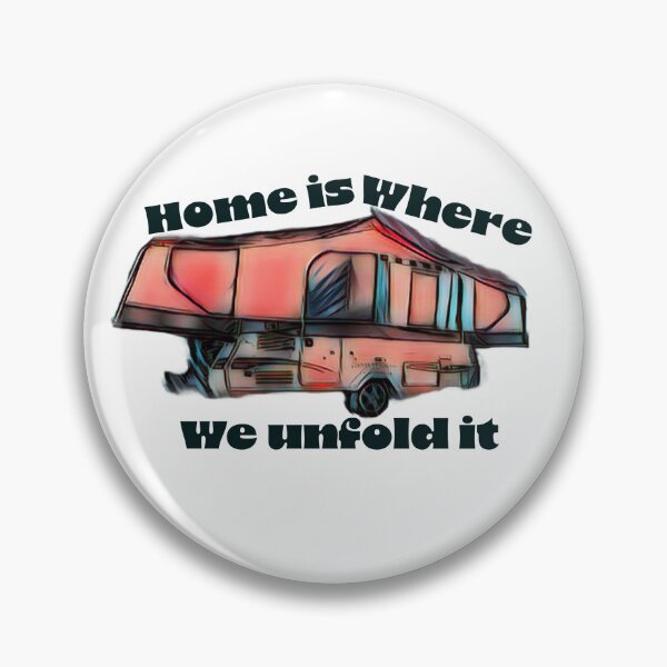 Item preview, Home is where we unfold it orange Folding Caravan designed and sold by BeccaAelishe.