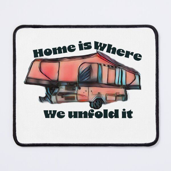 Item preview, Home is where we unfold it orange Folding Caravan designed and sold by BeccaAelishe.