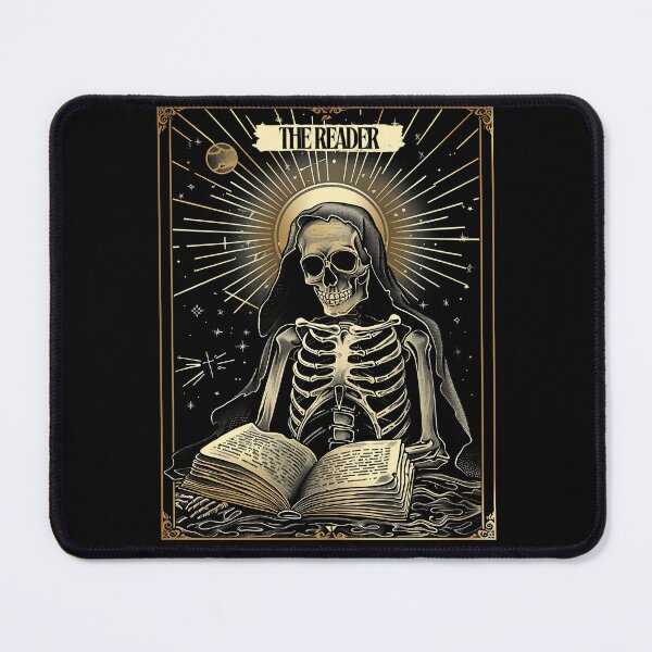 Item preview, The Reader Skeleton Book Lover Tarot Card Reading Funny designed and sold by FamousArtDesign.
