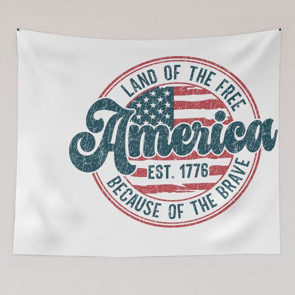 Item preview, Land of the Free Because of the Brave Patriotic USA design for July 4th designed and sold by undeadkoala.