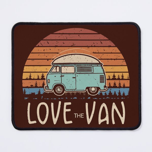 Item preview, Love the Van - Retro Vintage Graphic Minibus Packed for the Adventure designed and sold by Loving Nature Gifts.