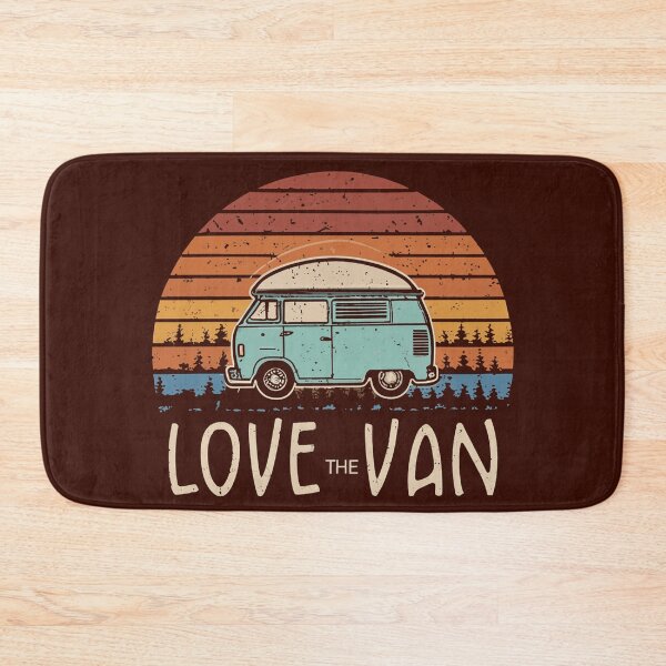 Item preview, Love the Van - Retro Vintage Graphic Minibus Packed for the Adventure designed and sold by Loving Nature Gifts.