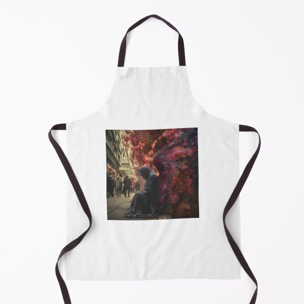 Item preview, hooded figure sitting on a bustling city street designed and sold by Love-Light-Bite.