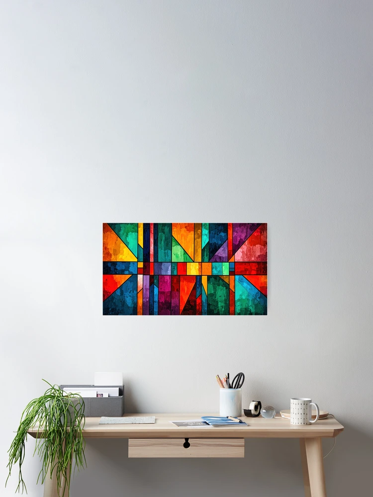 Thumbnail 2 of 3, Poster, Color Abstracts no 10 designed and sold by Glenburn Graphics.