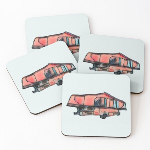 Item preview, Folding Caravan Splashed Orange and Blue designed and sold by BeccaAelishe.