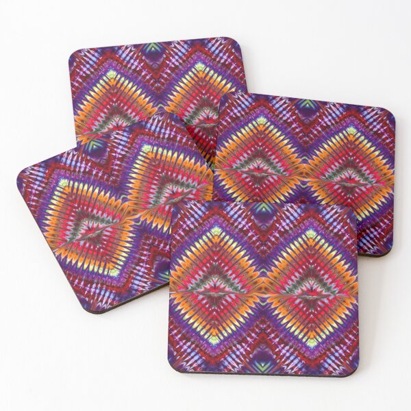 Item preview, Tie Dye Diamonds warm earth colors trippy psychedelic designed and sold by AuroraXGreen.