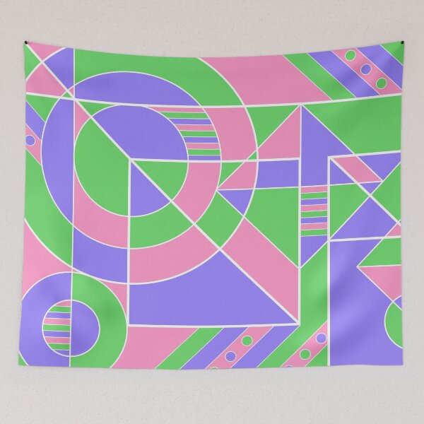 Item preview, Trigender Pride Abstract Geometric Pink Green Purple designed and sold by JoyfulJen.