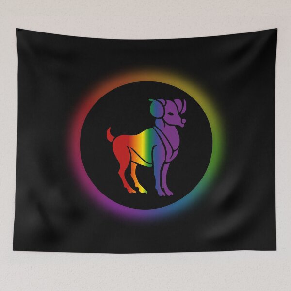 Item preview, Aries Star Sign Graphic LGBTQ, Aries Symbol graphic with rainbow background, Horoscope Unisex T-shirt, LGBTQ Astrology tees gift ideas, Astrology tees,  designed and sold by PrideBeProud.