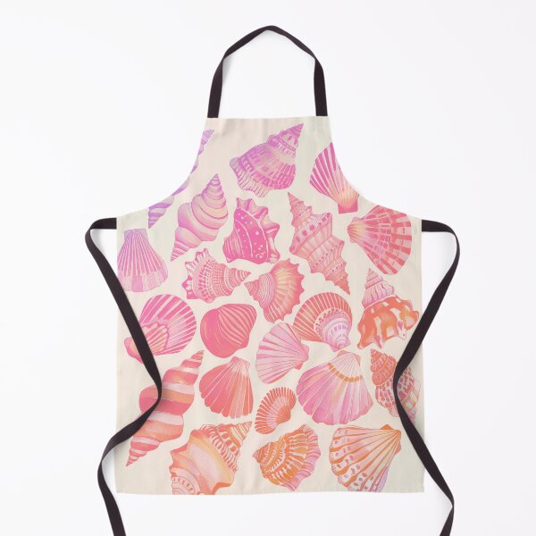 Item preview, Whimsical Pink Seashells with Rainbow Accents - By The Seashore designed and sold by Gourmet Neko Art | .