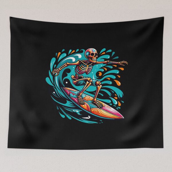 Item preview, Sea Surfboard Skeleton Surfer Surfing Competition Training designed and sold by Dressed For  Duty.