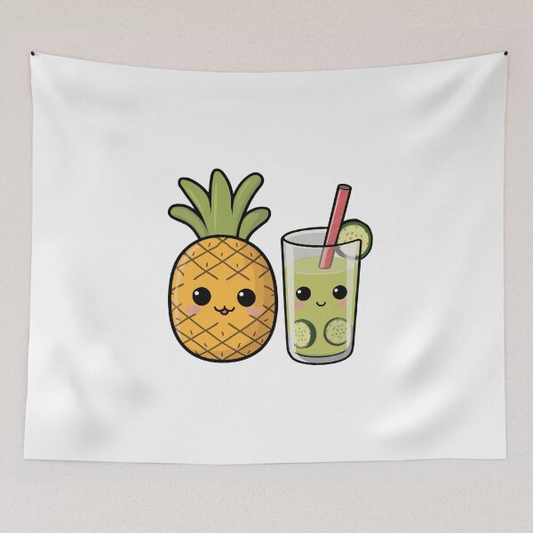 Item preview, Kawaii Pineapple and Cucumber Juice designed and sold by MaateoDesign.