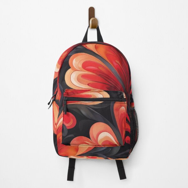 Item preview, Red And Orange Watercolor Floral Pattern On Black Background designed and sold by brandway.