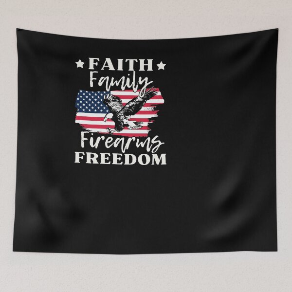 Item preview, Faith - Family - Firearms - Freedom Patriotic Eagle USA design for July 4th designed and sold by undeadkoala.