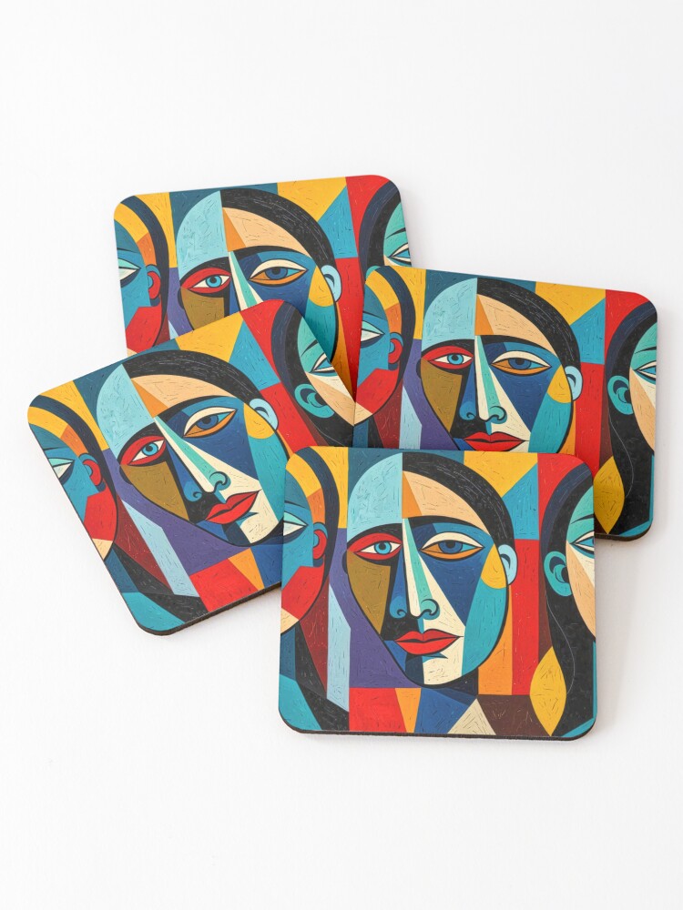 Thumbnail 1 of 5, Coasters (Set of 4), Abstract Human no2 designed and sold by RivenWaters.