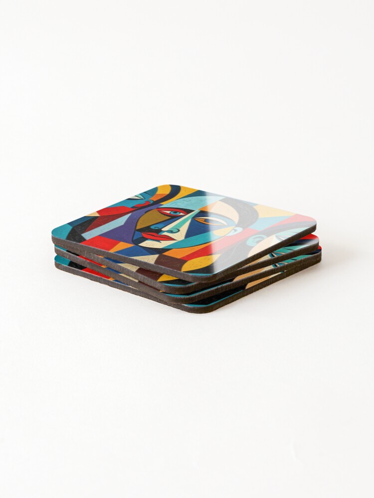 Thumbnail 4 of 5, Coasters (Set of 4), Abstract Human no2 designed and sold by RivenWaters.