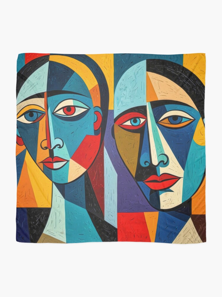 Thumbnail 2 of 3, Scarf, Abstract Human no2 designed and sold by RivenWaters.