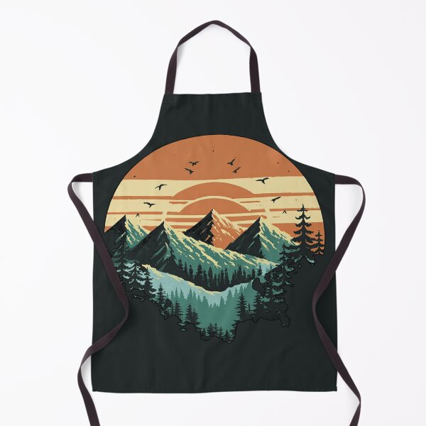 Item preview, Vintage Mountain Sunrise: Retro Forest Landscape designed and sold by Loving Nature Gifts.