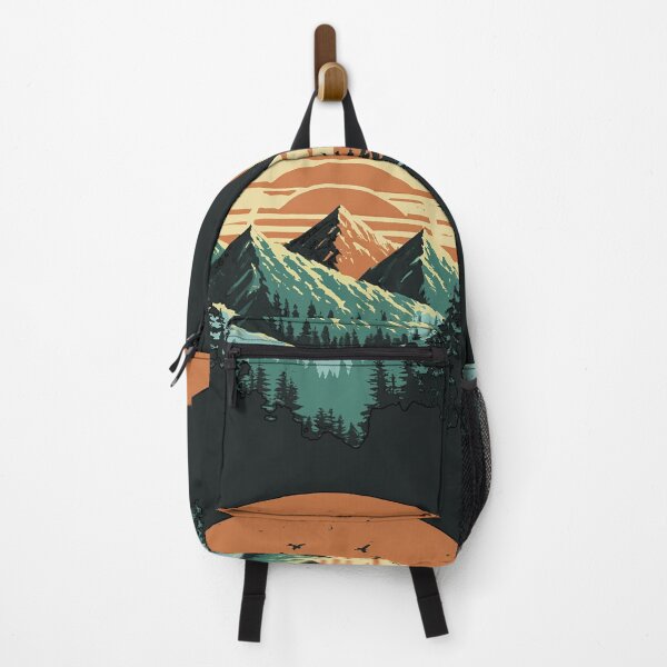 Item preview, Vintage Mountain Sunrise: Retro Forest Landscape designed and sold by Loving Nature Gifts.