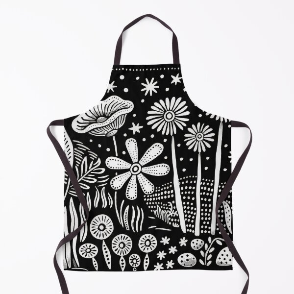 Item preview, White Flower and Star Pattern on Black Background designed and sold by brandway.
