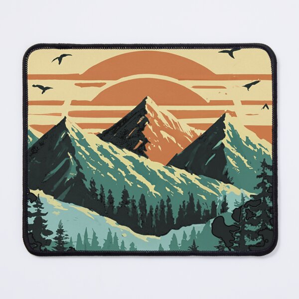 Item preview, Vintage Mountain Sunrise: Retro Forest Landscape designed and sold by Loving Nature Gifts.