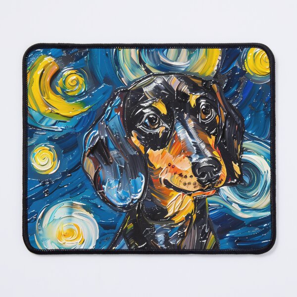 Item preview, Starry Night Dachshund Van Gogh Dog designed and sold by Vangoholic.