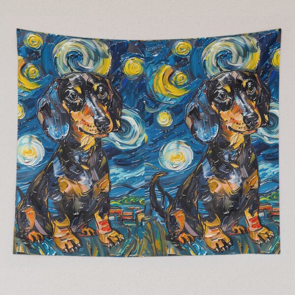Item preview, Starry Night Dachshund Van Gogh Dog designed and sold by Vangoholic.