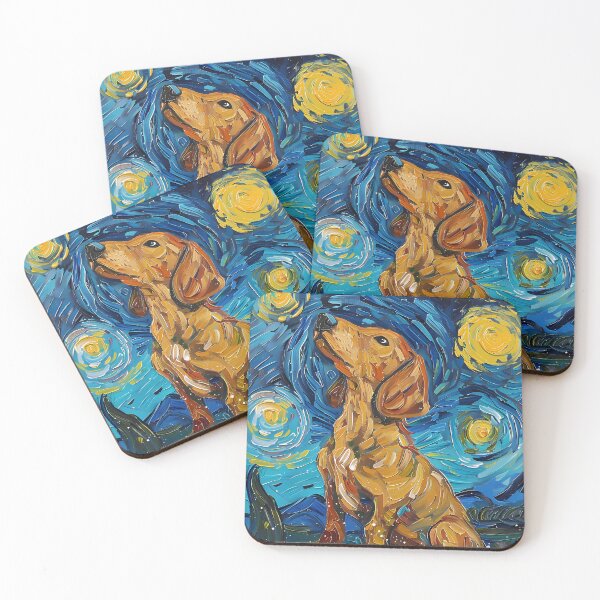 Item preview, Starry Night Dachshund Van Gogh Dog designed and sold by Vangoholic.