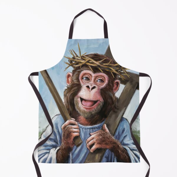 Item preview, JESUS MONKEY PAINTING ."christian monkey lovers designed and sold by ChristianArt6.