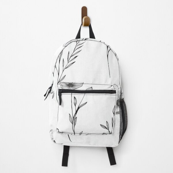 Item preview, Hand-Drawn Black and White Floral Illustration Featuring Delicate Wildflowers designed and sold by brandway.